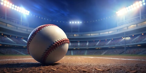 Illuminated Evening Match at the Stadium