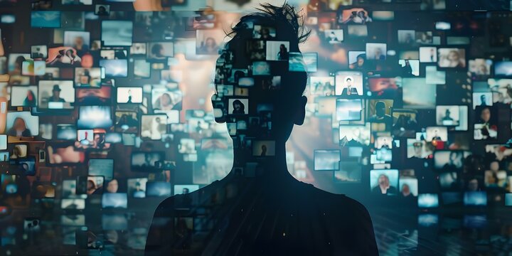 Analyzing social medias impact on mental health and constant online presence. Concept Social Media Impact, Mental Health, Online Presence, Psychological Effects, Technology Addiction