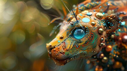 Fantasy Creature Portrait with Bokeh Background