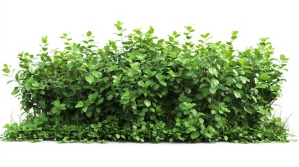 Obraz premium A Verdant Bushes on a White Background.