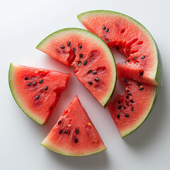Watermelon, white background