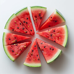 Watermelon, white background