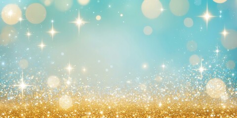 Obraz premium create a pastel blue and gold vibrant sparkling backgr background