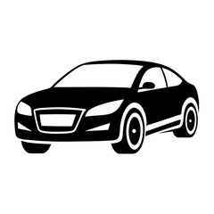 Fototapeta premium car silhouette logo icon vector illustrations on white background.