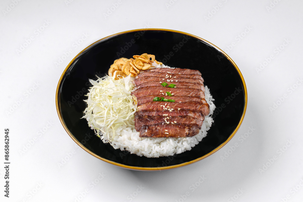 Wall mural grilled meat with rice