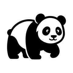 panda illustration art on white background, png