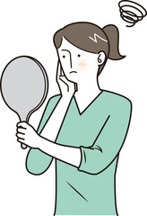 肌トラブルに悩む女性