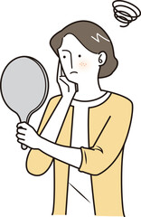 肌トラブルに悩む女性