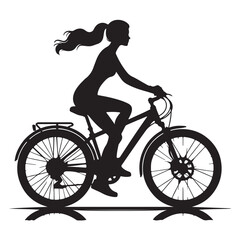 Obraz premium Cycling silhouette vector