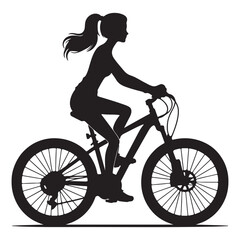 Obraz premium Cycling silhouette vector