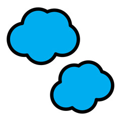 Cloud Vector Filled Icon Design