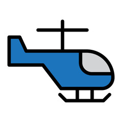 Helicopter Vector Filled Icon Design