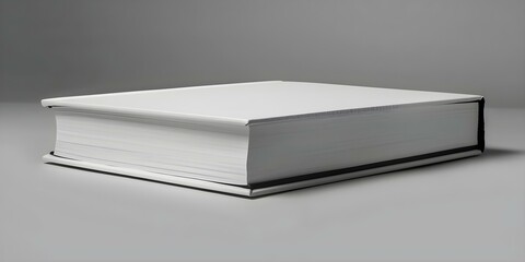 Book Cover Design White Textured Surface with Clipping Path Photo. Concept Book Cover Design, White Textured Surface, Clipping Path, Photo