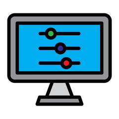 Options Vector Filled Icon Design