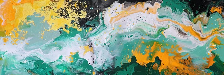 an abstract painting, summer colors,