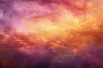 ethereal sunset sky painted in breathtaking hues of tangerine magenta and lavender delicate wispy clouds adding depth and texture abstract landscape