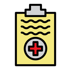 Fototapeta premium Medical Record Vector Filled Icon Design