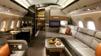 Luxury and comfort merge in business class cabins, offering travelers a premium flying experience