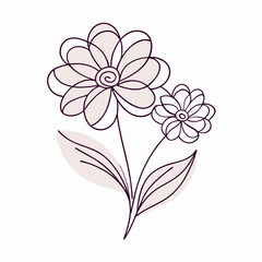 Continuous one line art flower design hand drawn simple flower outline (20)