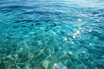 Obraz premium Sea view, seascape, nature background: sea wave surface, clean water ripple.