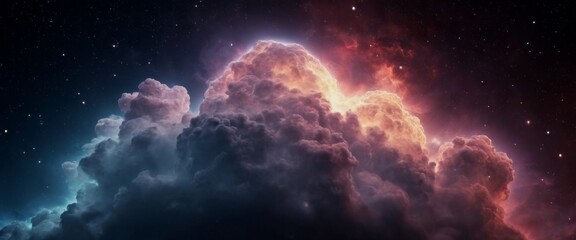 Obraz premium harmonious nebula cloud patterns in an abstract isolated