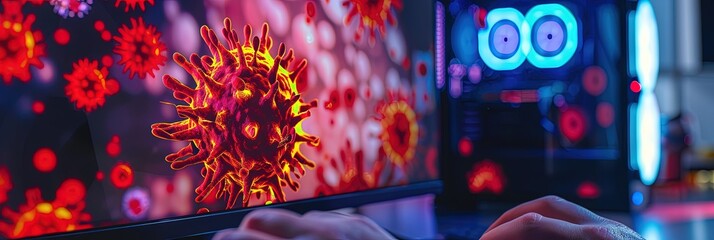 Computer virus - electronics device infected with malware