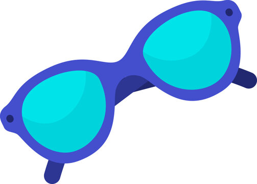 blue sunglasses with turquoise lenses clip art preview