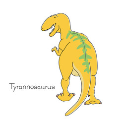 ティラノサウルス　リアルでかわいい恐竜　後ろ向き
