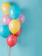 A bunch of bright balloons on a clean background
