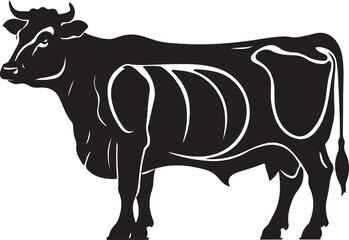 A cow unique Illustration vector .