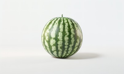 A watermelon on a pure white background