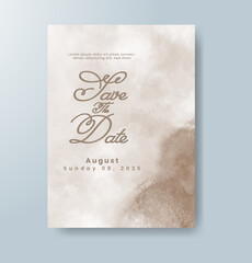 Watercolor Minimal Card. Classic Vector Design Cards. Wedding Abstract Background Invitation. Art Template. Set of Creative Illustrations for Brochure, Cover Design. Minimalistic Watercolor Artwork.