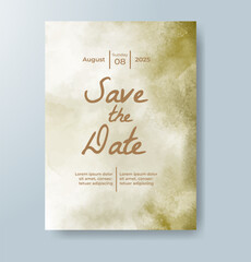 Watercolor Minimal Card. Classic Vector Design Cards. Wedding Abstract Background Invitation. Art Template. Set of Creative Illustrations for Brochure, Cover Design. Minimalistic Watercolor Artwork.