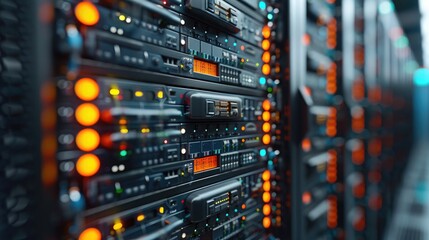 Naklejka premium The Complexity and Organization of Server Stations in High-Quality