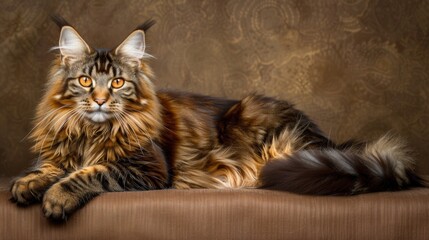 Maine Coon Cat with Thick Fur