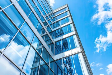 Obraz premium Modern office building. Fragment of modern architecture. Business concept