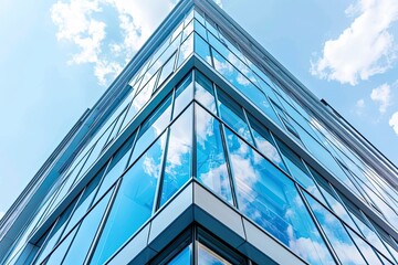 Obraz premium Modern office building. Fragment of modern architecture. Business concept