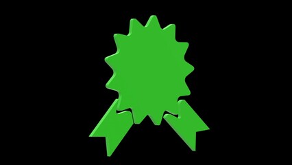 award green set icon 3d illustration rotation
