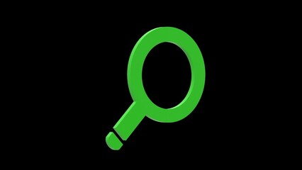 search find green set icon 3d illustration rotation