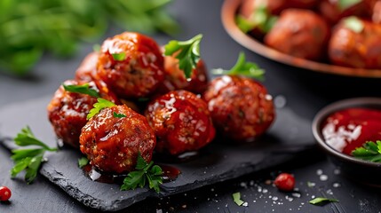 Meat delicious meatballs homemade food