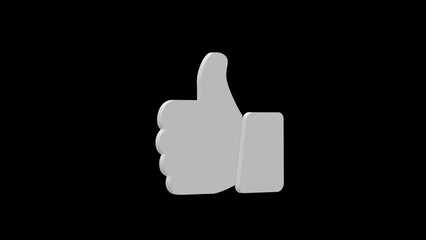 like approval white set icon 3d illustration rotation