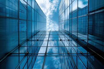 Obraz premium Modern office building. Fragment of modern architecture. Business concept
