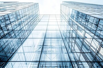 Obraz premium Modern office building. Fragment of modern architecture. Business concept