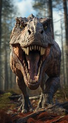 Obraz premium tyrannosaurus rex dinosaur HD 8K wallpaper Stock Photographic image 