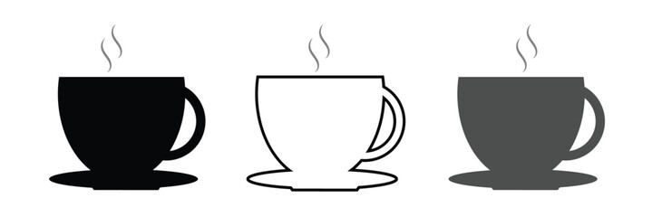 coffee cup icon vector isolated on white background. Coffee cup icon. Coffee vector icon Tea. EPS 10