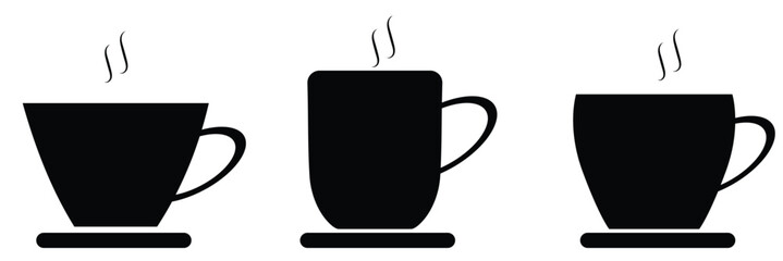 coffee cup icon vector isolated on white background. Coffee cup icon. Coffee vector icon Tea. EPS 10