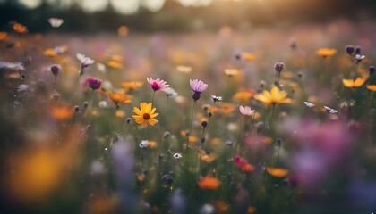 flowers in the morning