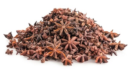 Obraz premium Heap of dried star anise spice scent