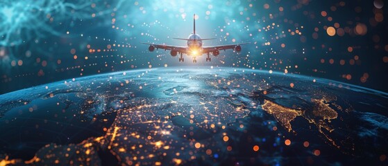 navigation concept for aviation. compass