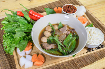 The assortment of chili paste thai traditional foodhealthy and diet hot and spicy asian meal